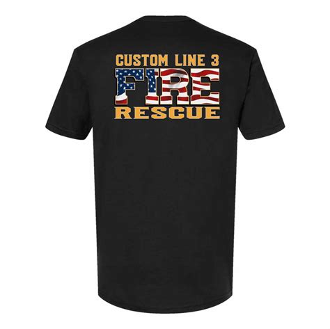 Customized USA Flag Fire Rescue Premium T-Shirt – Firefighter.com