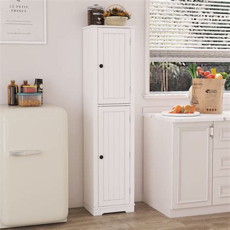 Winston Porter Ailleen 63.78'' Kitchen Pantry ,Narrow Tall Cabinet with ...