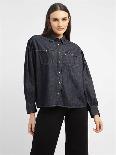 Women's Solid Spread Collar Shirt – Levis India Store