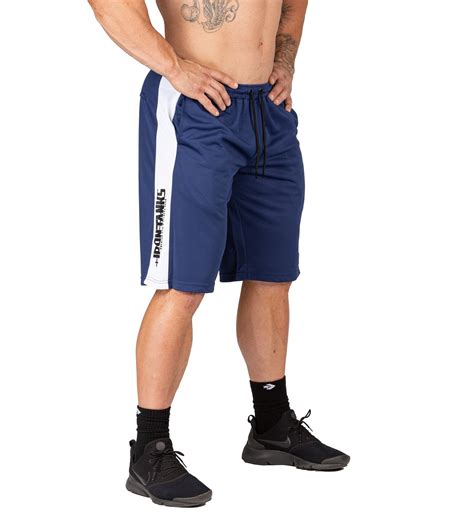 Men's Iron Mesh Gym Shorts Navy Bodybuilding Training | Iron Tanks