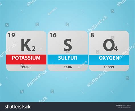 Potassium Sulfate K2so4 Molecule Simple Molecular: เวกเตอร์สต็อก (ปลอด ...