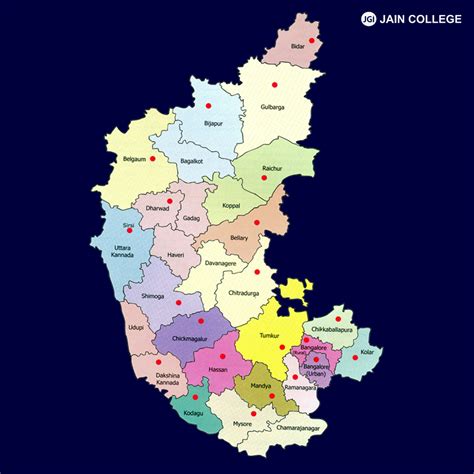 Karnataka Districts Map