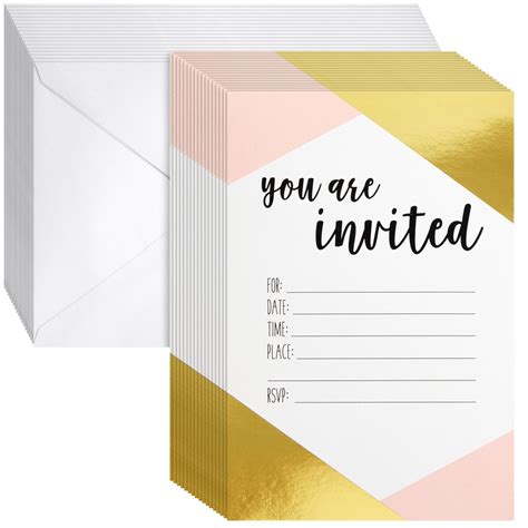 Best Paper Greetings Girls Paper Birthday Invitations - Preprinted Fill ...