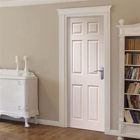Corniche Primed 6 Panel Internal Door with Wood Grain Effect | Wood ...