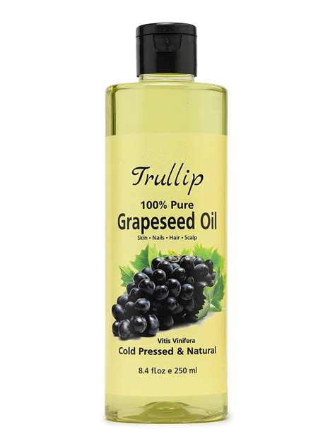 Buy Trullip Grapeseed Oil 120 ML, Natural Cold Pressed Carrier Oil,100% ...