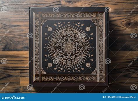 Islamic Concept. Islamic Book Quran On Wood Background Holy Quran With Arabic Calligraphy Stock ...