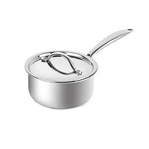 Buy Cello Induction Base Tri-Ply Sauce Pan with Stainless Steel Lid, 1. ...