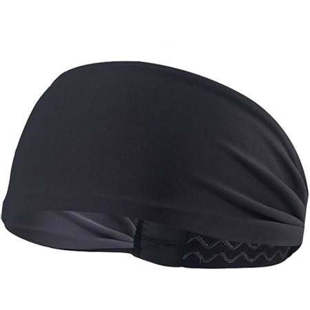 SKULLFIT Sports Headbands for Men (Black) - Lightweight Moisture ...