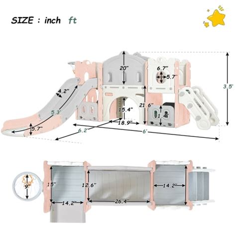 Buy Zedoli Kids Slide Playset Structure Kids Climbers Playhouse for ...