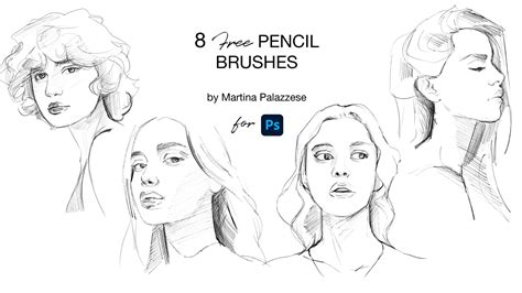 8 Free Pencil Brushes For Photoshop - PsFiles