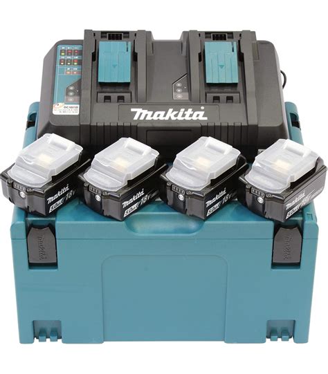 Makita 18V Energy Kit with double charger and four 5 Ah batteries