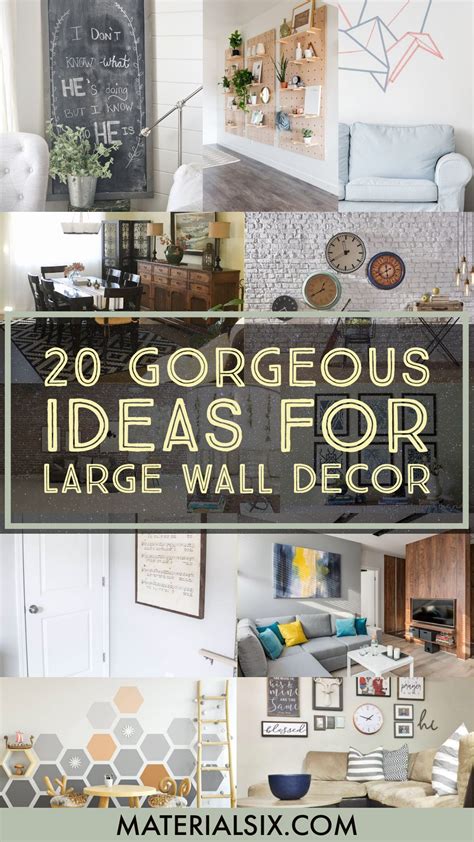 20 Gorgeous Ideas for Large Wall Decor - MaterialSix.com | Diy wall ...