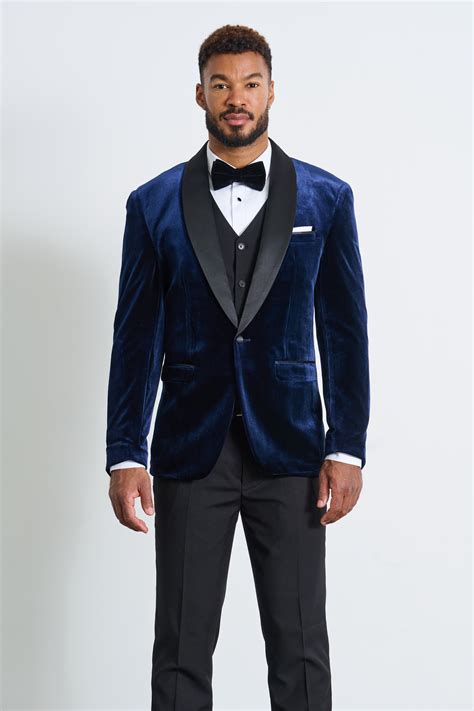Suitor | Blue Velvet Tuxedo Jacket - Suitor