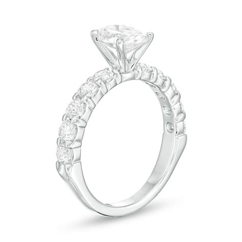 2 CT. T.W. Oval Diamond Engagement Ring in 14K White Gold | Zales