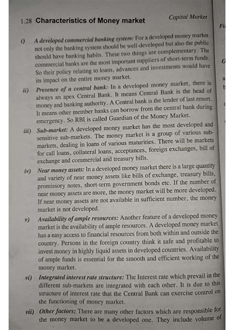 Financial system-5 - Money market - bcom finance - Characteristics of ...