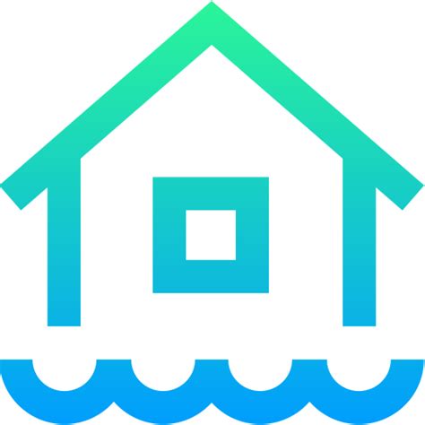 Flooded house - Free weather icons