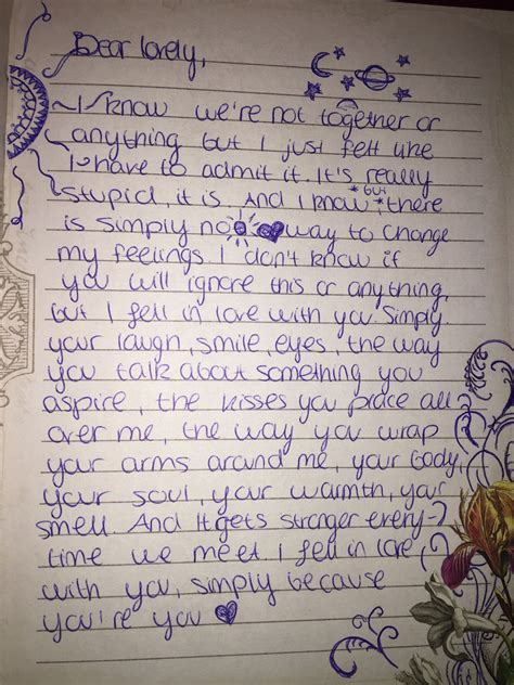 Romantic Love Letter with Handwritten Calligraphy