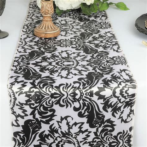 Satin Table Runner - Damask – CV Linens