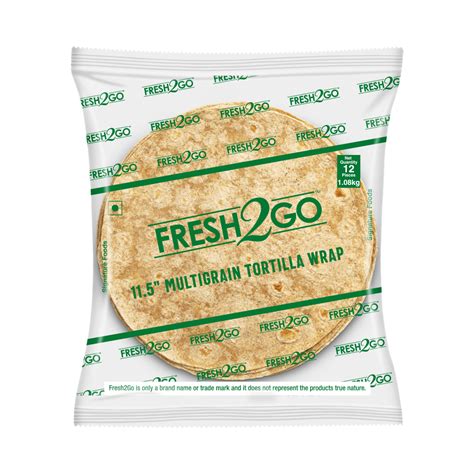 Fresh 2 Go Frozen 115 Inch Multigrain Tortilla RTC 1 Kg Pack of 12 ...