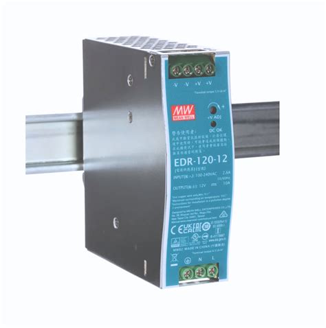 Fonte Chaveada Trilho DIN 12V 10A 120W EDR-120-12 MEANWELL - DUALSHOP ...