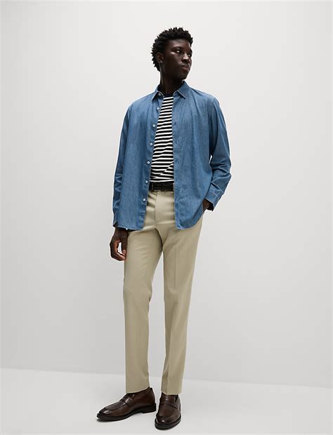 Buy Regular Fit Long Sleeve Denim Shirt at Marks & Spencer
