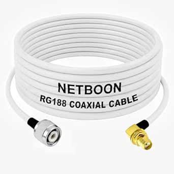 NETBOON RG188 RF Coaxial Cable Assembly With TNC Male to SMA Female ...