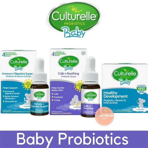 Culturelle Baby Probiotics Grow + Thrive + Vitamin D Drops with Vitamin ...