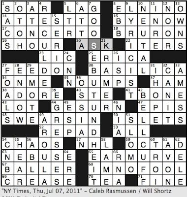 Rex Parker Does the NYT Crossword Puzzle: Legendary Gaelic bard / THU 7 ...