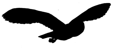 Flying Owl Silhouette Clip Art