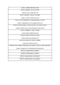 Image result for Comparative Questions