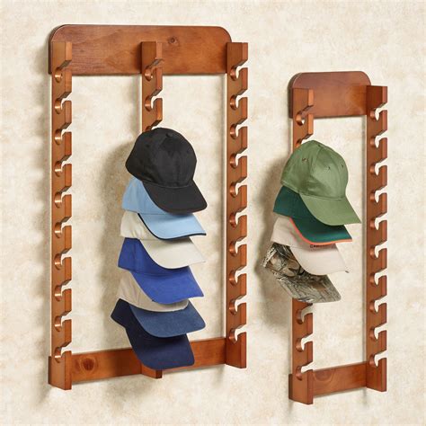 Wood Cap Display Wall Rack - holds up to 30 hats | Wall hats, Diy hat ...