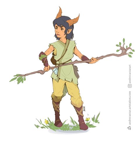 [OC][COMM] Juno, my half-elf druid when he was a 10-year-old kid : r/DnD