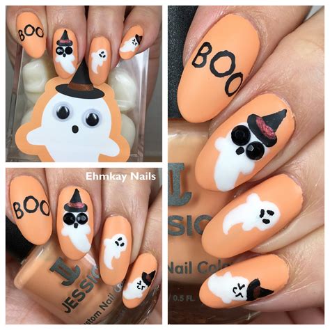 ehmkay nails: 13 Days of Halloween: Sugarfina Ghost Nail Art
