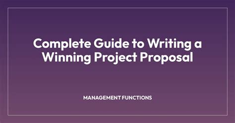 Image result for How to Write a Project Management Proposal