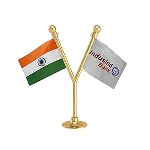 The Flag Corporation India & Indus Ind Bank Car Dashboard Flag 2in x ...