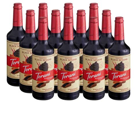 Torani Puremade Toasted Black Sesame Flavoring Syrup - 750 mL of Sweet ...