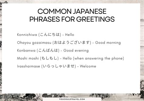 Most Useful Japanese Phrases for Tourists – You Could Travel