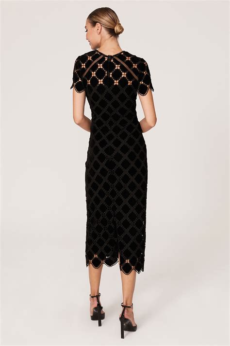 Kiriya Velvet Lace Column Dress by Shoshanna | Rent the Runway