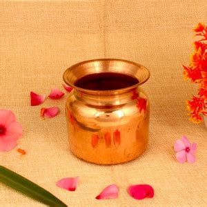 Gyarsilal's TRSL-01 Handmade 200 ML Copper Lota Pot Puja Pot 8.5 cm ...