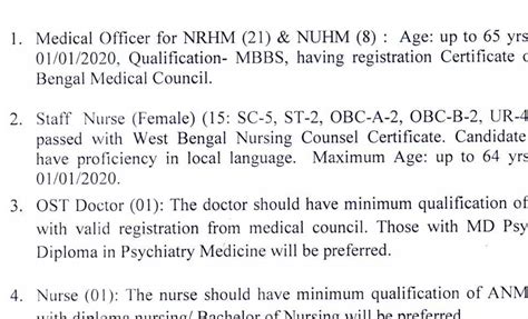 Staff Nurses Recruitment- District Health and Family Welfare Samity