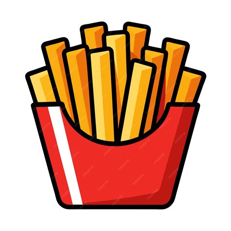 French fries clip art and Vector Design With a White Background ...