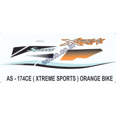 Graphics Sticker Set for Hero Xtreme Sports | Orange Vehicle | Both Si