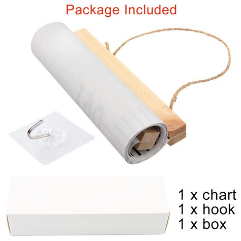 JJGoo Baby Kids Growth Chart Hanging Ruler Wall Decor, Wood Fabric ...