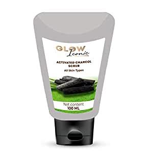 Buy GLOWICONIC Activated Charcoal Deep Cleansing Face Scrub (100 ml ...
