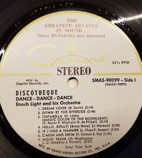 Enoch Light And His Orchestra - Discotheque: Dance Dance Dance (Vinyl ...