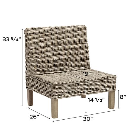 Rosalind Wicker 30" Bench with Hand Woven Rattan & Solid Rubber Mango ...