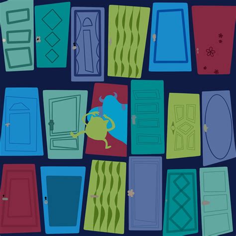 Monsters Inc Doors Wallpaper