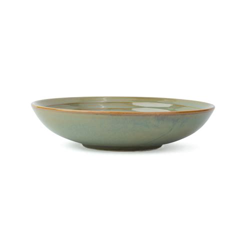 Ceramic Pasta Bowl 21cm – Pista Green | Reactive Glaze Porcelain