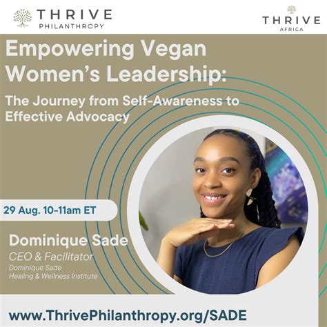 Thrive Philanthropy is partnering with Dominique Sade, NASM CPT, MMTCP ...