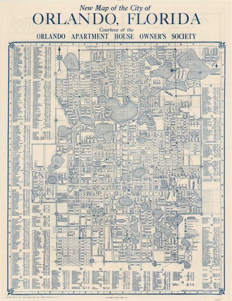New Map of the City of Orlando, Florida | Curtis Wright Maps